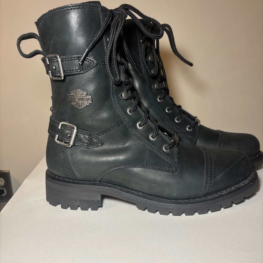 Harley-Davidson Women’s 7” Balsa Black Biker Boot Size 9.5M D83853 New W/o Tags